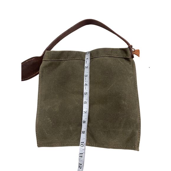 Orox Leather Co. Waxed Canvas Wine Caddy Holder Olive Green - Picture 8 of 9